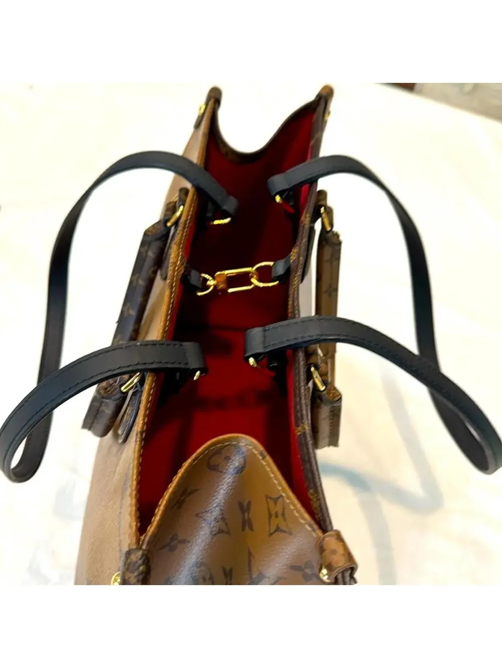 Authentic Louis Vuitton Brown OnTheGo MM Tote Bag